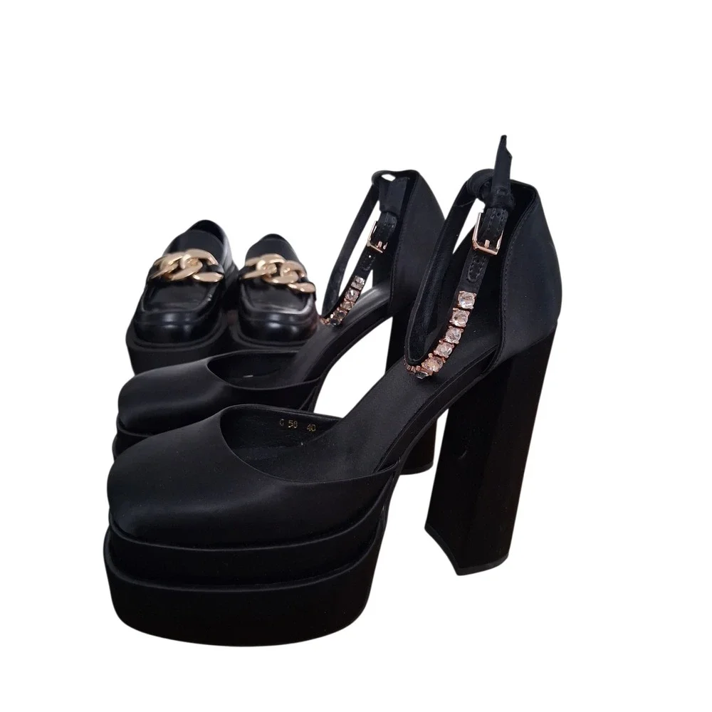 Y2k Chunky Whimsigoth Dark Romantic Women's size 9‎ Platform 5½